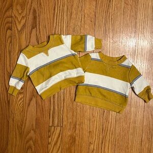 Carters newborn sweatshirt like new in gold and cream